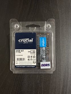 Crucial 32GB (2x16GB) DDR5-4800 SODIMM Laptop RAM Kit, CL40