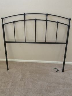 Dark Brown Metal Full Size Headboard