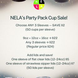 Holiday Cup Party Pack Sale! 