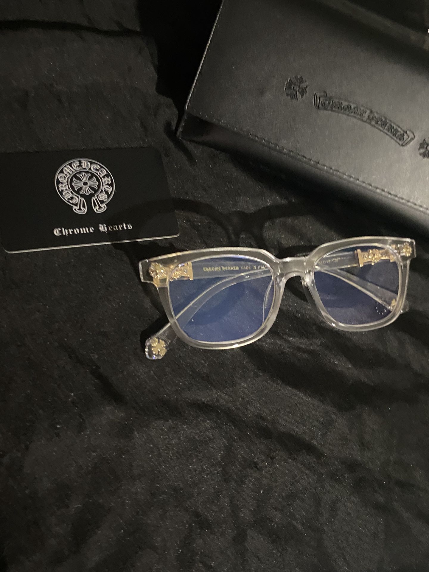 Clear CH Glasses With Blue Lenses