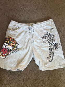 Ed Hardy Tiger Graphic Sweat Shorts