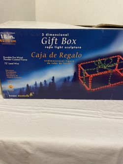 Christmas 3 dimensional  Light Up Gift Box