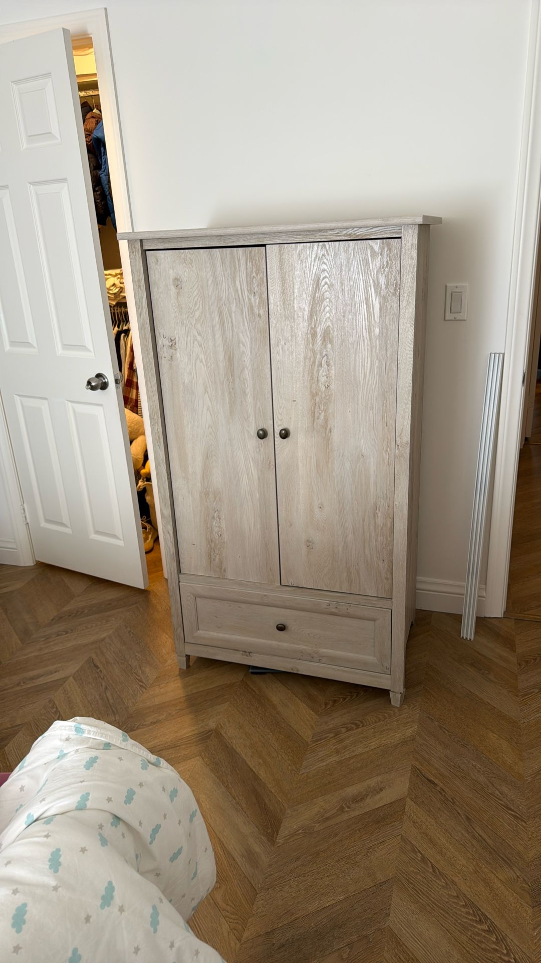 Kids Armoire Dresser Wardrobe Gray