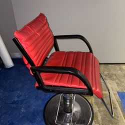 Red Simple Barber Chair