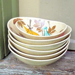 Red wing tampico cereal bowls or dishes and fruit bowl One as is ....