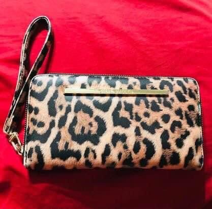 Steve Madden Leopard Print Wristlet/Wallet 