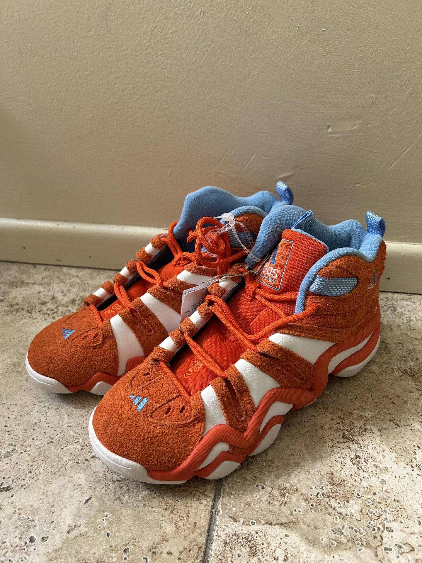 Adidas Crazy 8 Men's Shoes Team Orange-Cloud White-Team Light Blue IE7224 Sz 9