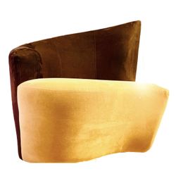 Asymmetrical Two Toned Accent Chair