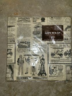 Vintage Crystal greeting gift wrap.