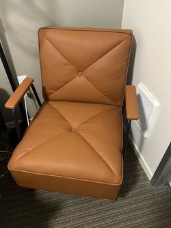 Faux Leather Arm Chair