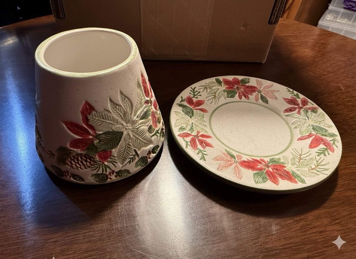 Yankee Candle Shade and Plate - Fits Small Jar Candle