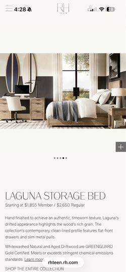 Restoration Hardware Teen Laguna Storage Bed