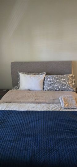 Headboard and mattresses