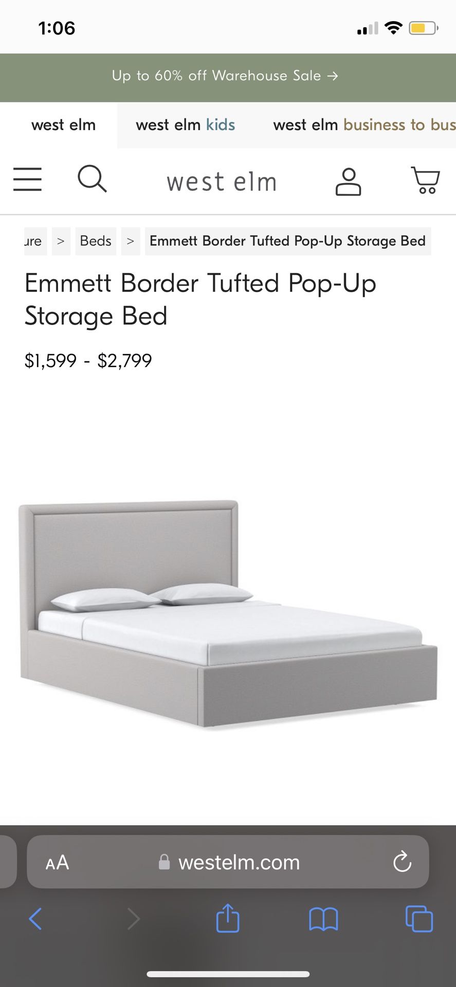 Emmett Pop-Up Storage Bed