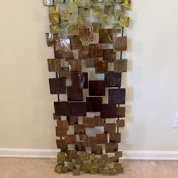 Bronze Gold Metal Square Wall Art