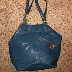 Micheal Kors Blue leather hobo Bag With Good Hardware