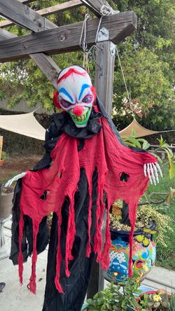Hanging scary clown Halloween