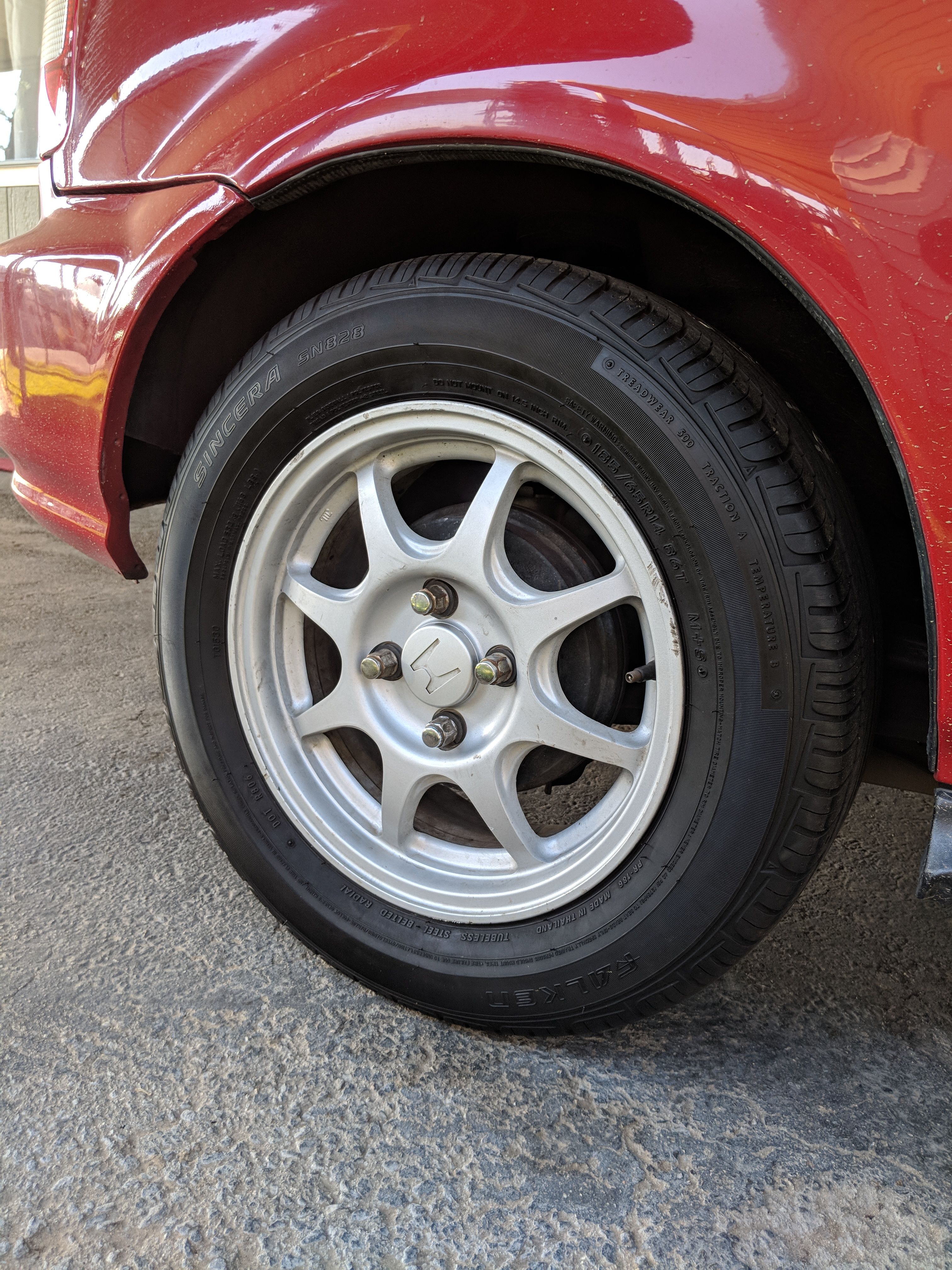 Honda Civic HX Rims with Falken tires 185-65-R14