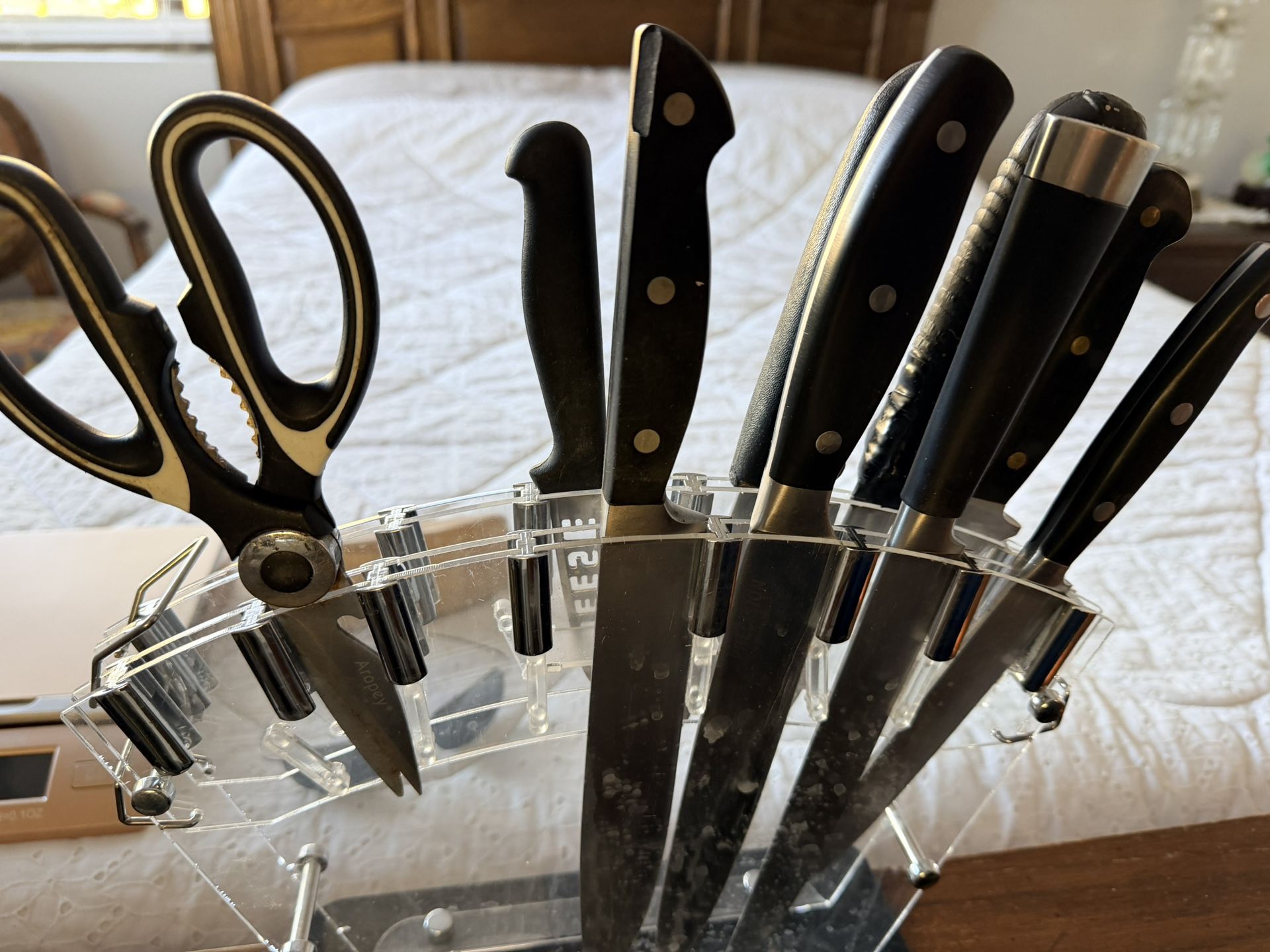 Assorted Knifes And Stand $10
