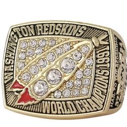 Washington Redskins Championship Fan Rings Set With Wooden Box 
