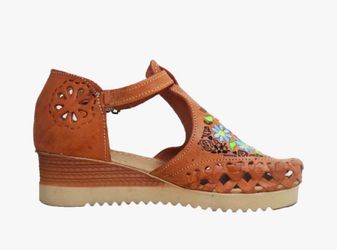Mexican embroidered sandals