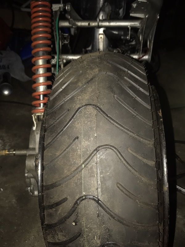 Kymco hub 12x7 rim and 140/70/12 fatty tire