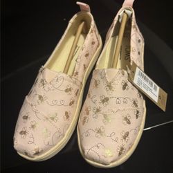 TOMS Kids Slip-on in Pink and Gold