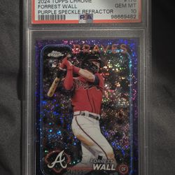 2024 Topps Chrome baseball trading card featuring Forrest Wall,