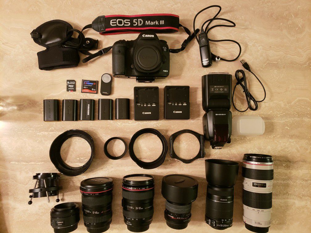 Incredible bundle! Canon 5D Mark III+lenses and extras