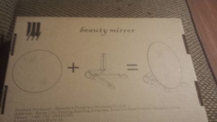 Beauty mirror with adjustable stand