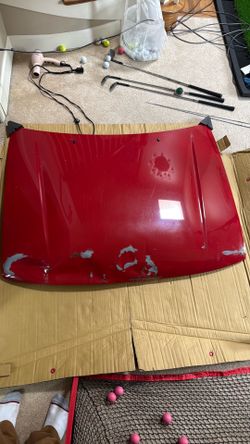Toyota Tacoma 1st Gen Red Hood