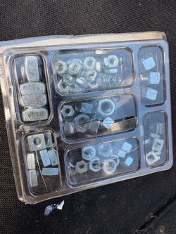 Assorted Metal External Hex Nuts Assortment Kit in Plastic Tray Organizer