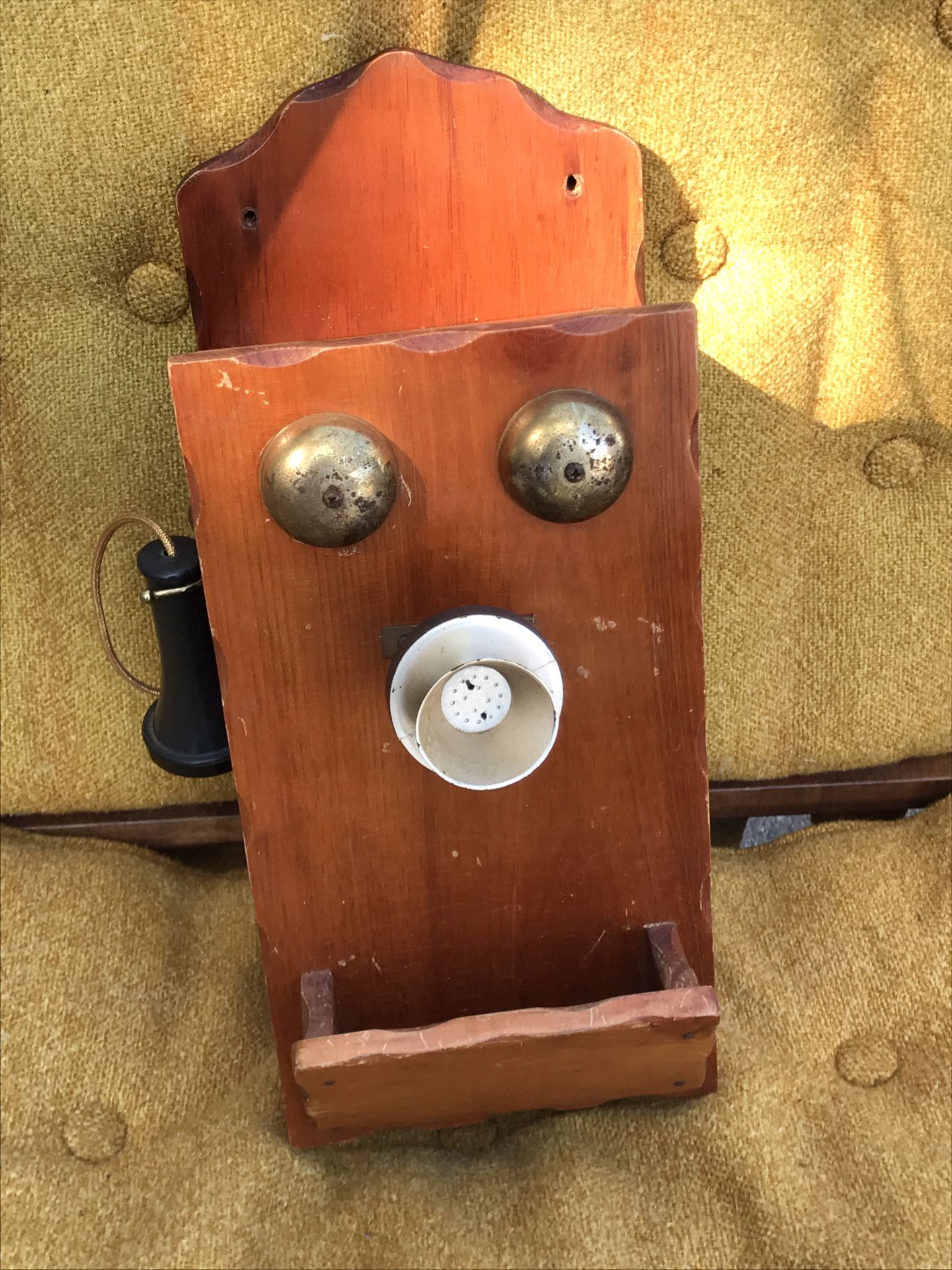 Vintage Faux Antique Phone Cabinet