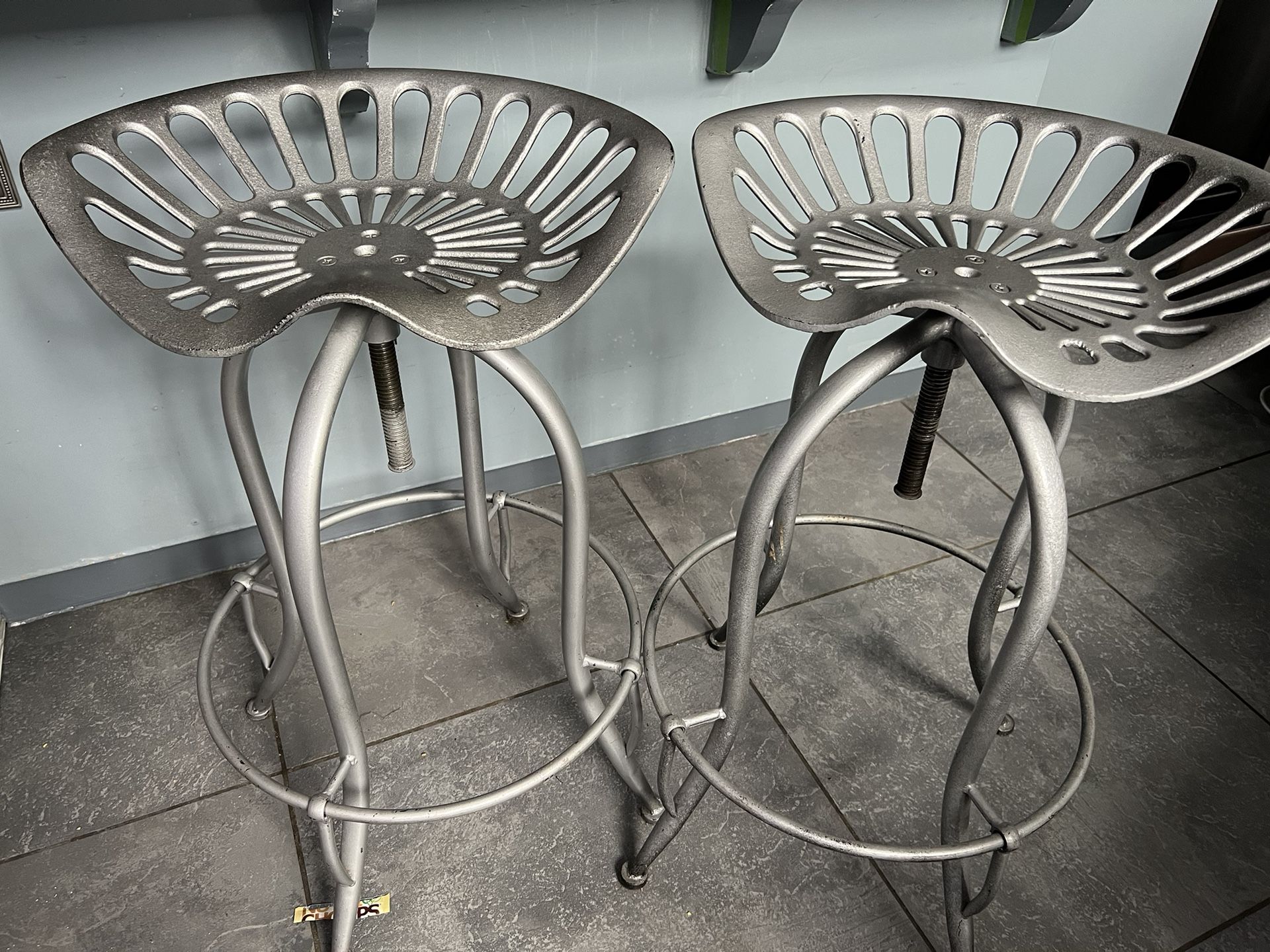 Two Tractor stools