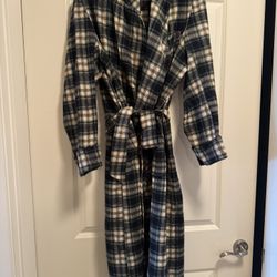 Pendleton Green Plaid 100% Wool Robe