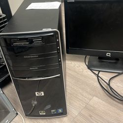 Hp pavilion AMD athlon x2 500gb hdd 8gb ram win 1019” monitor.