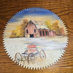 Hand Painted Saw Blade