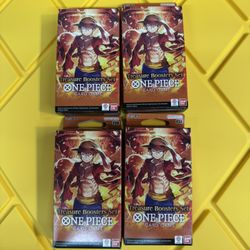 One Piece Card Game Treasure Booster Set Lot Of 4