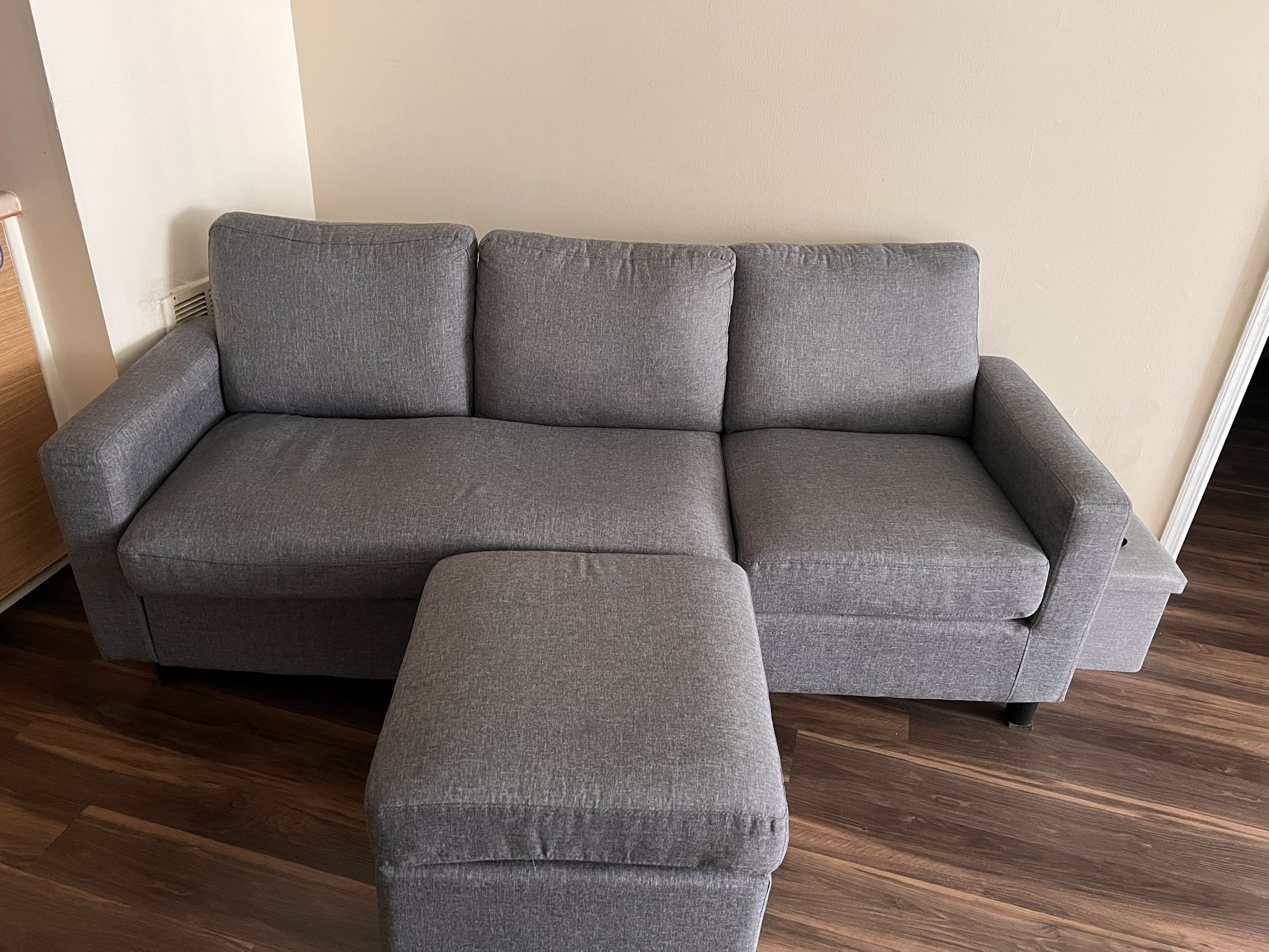 Small Gray Sofa $100