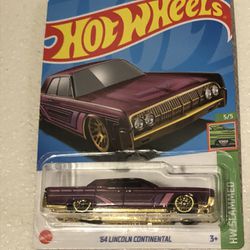 Purple 64 Lincoln Hot Wheels 