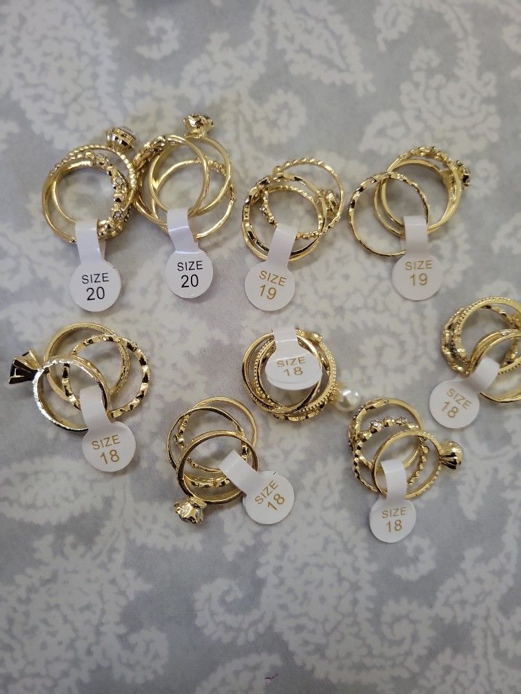 Copper Gold Plated Rings