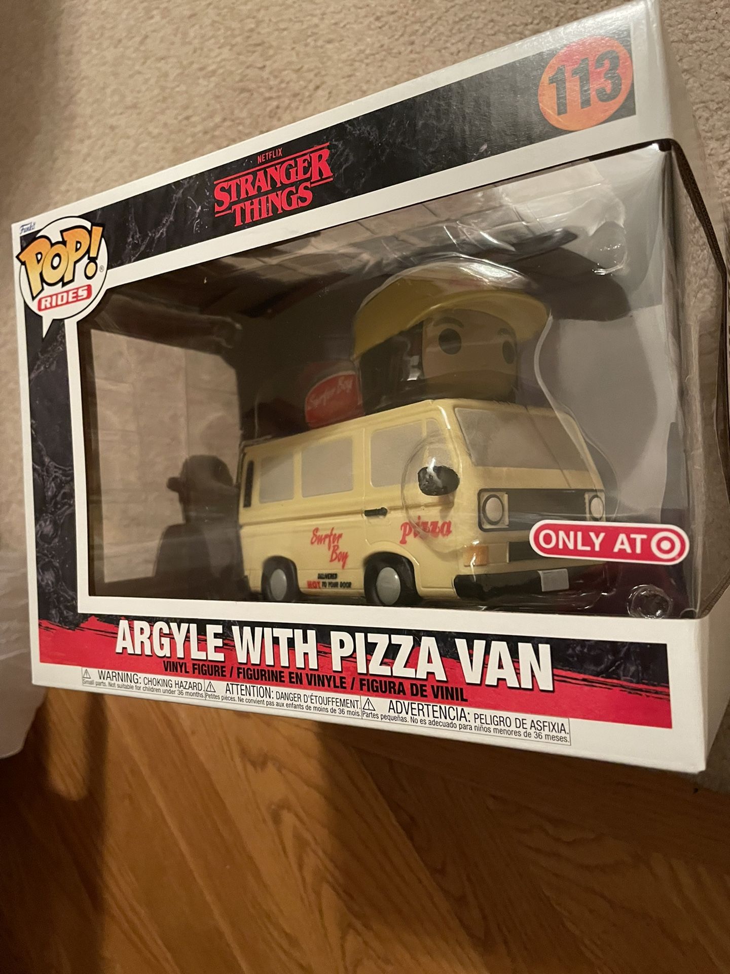 Funko Pop Ride Exclusive Stranger Things Argyle In Pizza Van 
