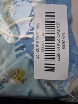 Tiny jams 2T sea life 2 piece PJ set