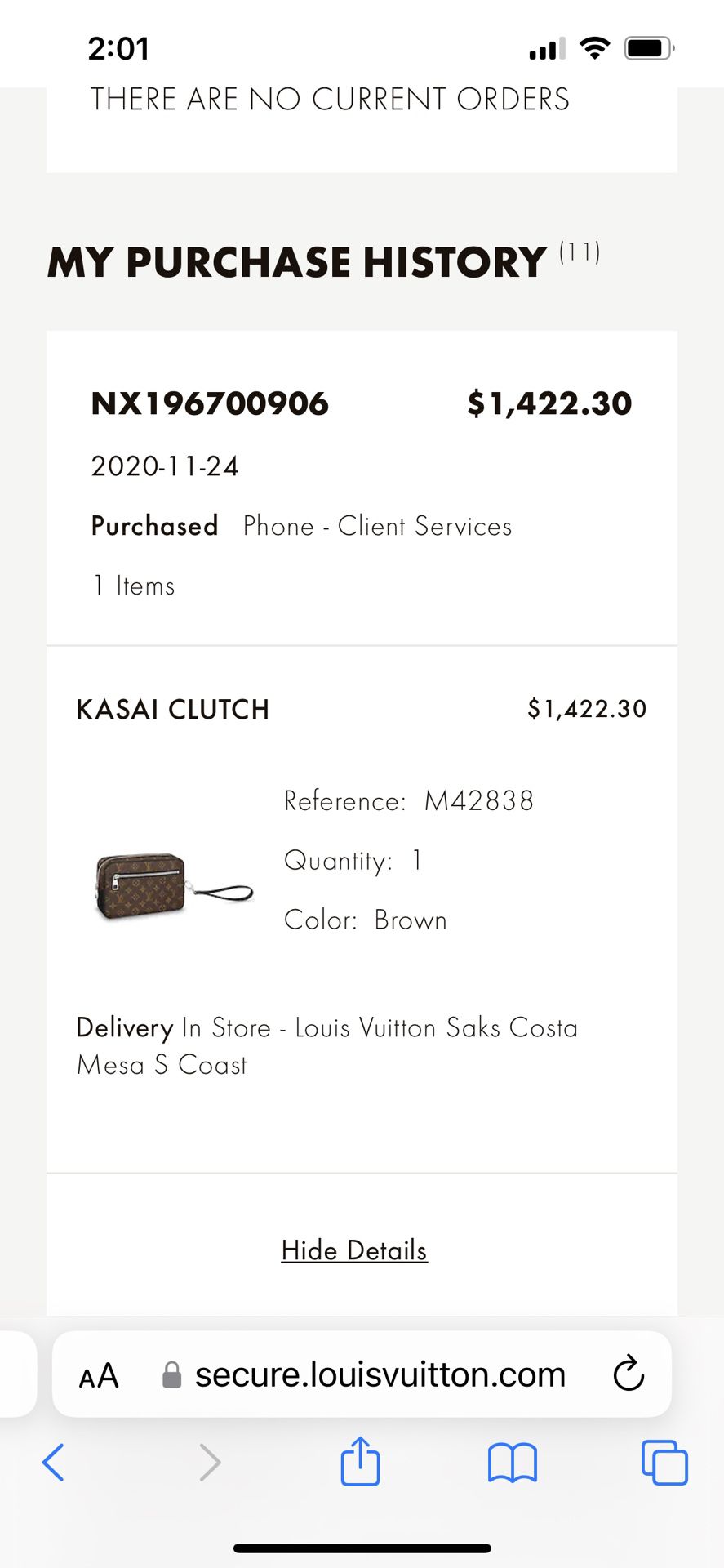 Louis Vuitton Kasai Clutch (Authentic) for Sale in Garden Grove