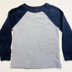 Cat & Jack Boys 3T Blue/Gray Long Sleeve Raglan Shirt, SMOKE FREE!