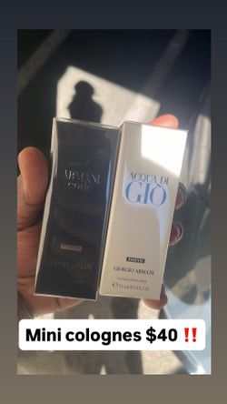 Acqui Di Gio and Armani Code Mini Spray Bottle