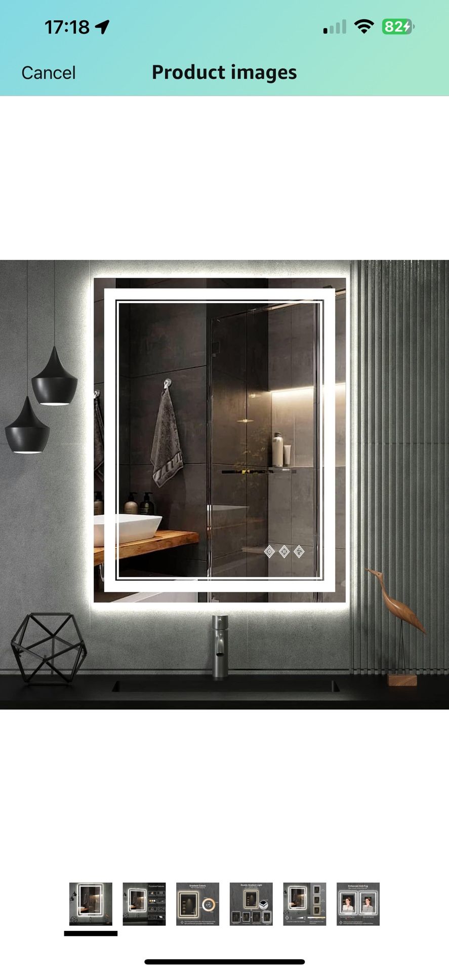 LED Bathroom Mirror, 24x32 Inch Gradient Front and Backlit LED Mirror for Bathroom, 3 Colors Dimmable CRI>90 Double Lights, IP54 Enhanced Anti-Fog, Ha
