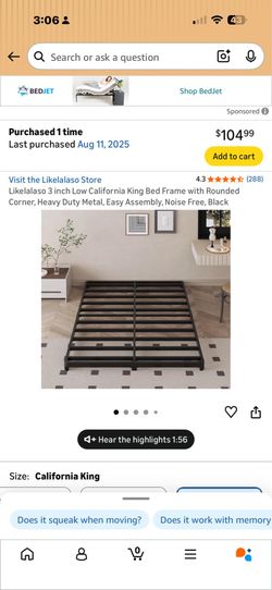 3inch bed frame
