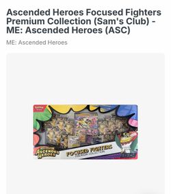 Buying (Not selling) Pokemon Ascended Heroes Focused Fighters Premium Collection