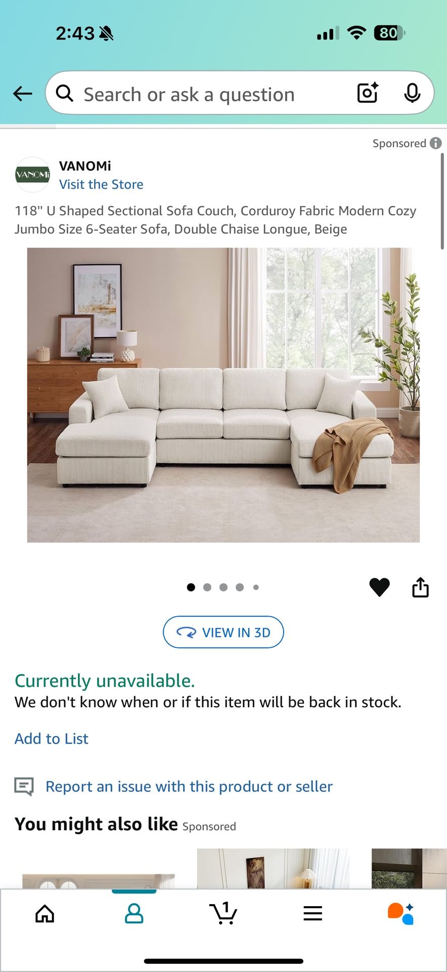 Sectional For Sale